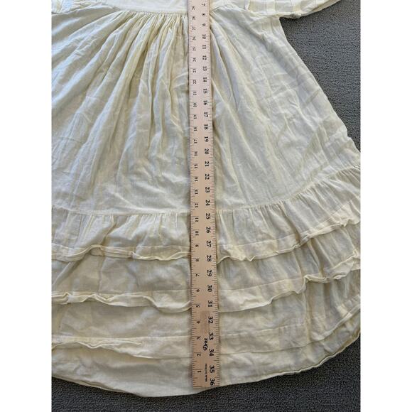 Etoile Isabel Marant Women's Size 1Cream Cotton Blend Ruffle Puff Sleeve Top - Picture 9 of 15